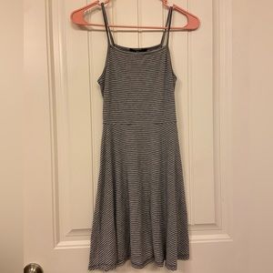 Striped dress grey and black